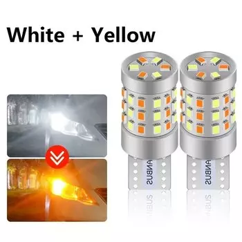 Двойные светодиодные лампы T10 Led W5W, 9-30 в, двухцветная CAN-шина 2016 42SMD 168 194, светодиодная автомобильная лампа с клиновидным цоколем для поворота, Верхняя лампа для чтения салона