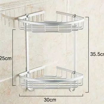 Двухъярусная угловая полка HOTAAN ВСТ-7003 из алюминия