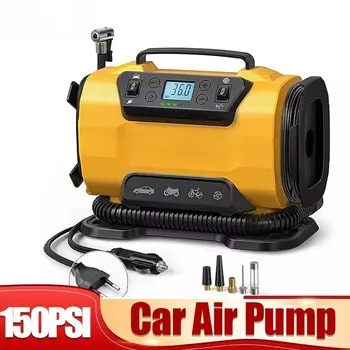 Двухцилиндровый автомобильный воздушный насос высокого напряжения высокой мощности Двойной мощности 110 В-230 В переменного/ постоянного тока Воздушный автомобильный компрессор Воздушный насос Автомобильный матрас Шина