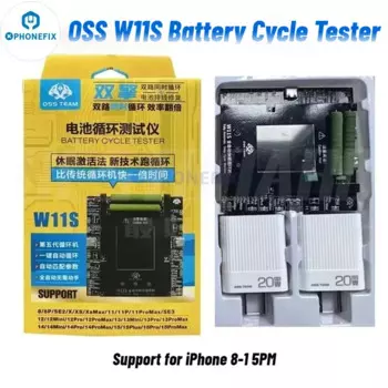 Двухканальный тестер цикла аккумулятора OSS W11S, Автоматический Бесконтактный инструмент для ремонта IPhone8-15PM
