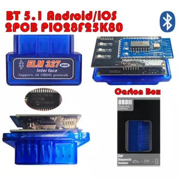 Двухплатная прошивка V1.5 PIC18F25K80 ELM327 BT V1.5 OBD2 Автомобильный диагностический инструмент ELM 327 V1.5 Работает на Android/Symbian ЛУЧШЕЕ качество