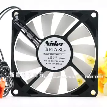 Двухпроводной Вентилятор охлаждения сервера Nidec D081-14BS3 DC 14 в 0,06a 80x80x15 мм
