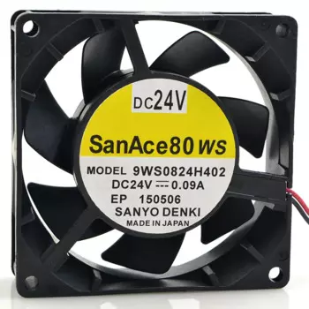 Двухпроводной Вентилятор охлаждения сервера SANYO DENKI 9WS0824H402 DC 24 В 0,09a 80x80x25 мм
