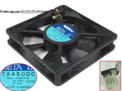 Двухпроводный Вентилятор охлаждения сервера Nidec A32670-16 DC 24V 0.31A 120x120x25 мм