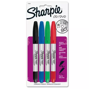 Двухсторонние масляные маркеры Sharpie 4 цвета