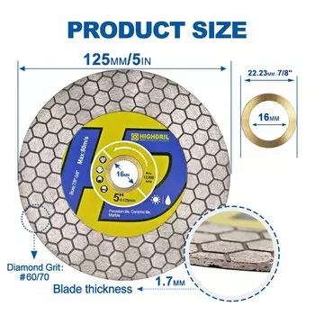Двухсторонние шлифовальные лезвия Dia115/125 мм