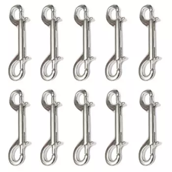 Двухсторонний защелкивающийся крючок на болтах, 10 упаковок 3-1/2 дюйма, двухсторонний триггер с защелками, металлические зажимы для дайвинга, поводок для собак, простая установка