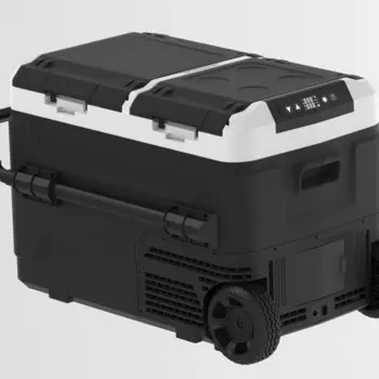 Двухзонный холодильник 12 В 24 В, автомобильный холодильник с морозильной камерой, портативный холодильник для кемпинга