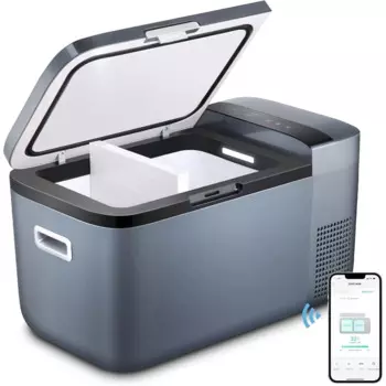 Двухзонный портативный холодильник GO20 с компрессором SECOP, 20 л/21 кварта, DC