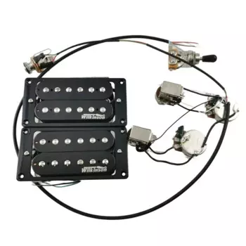 Двукосниматель с двойной катушкой Wilkinson Ainico5 Humbucker Звукосниматели для электрогитары 4C с двухтактным переключателем Жгут проводов Гитарный звукосниматель