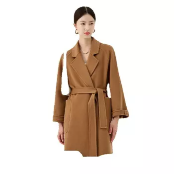 Двусторонний кашемировый свитер для женщин, простая Женская одежда, шерстяная куртка для женщин