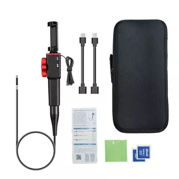 Двусторонний шарнирный бороскоп с шарнирной змеиной камерой 8,5 мм, эндоскопическая камера HD 1080P для поддержки автомобильного двигателя, ПК