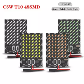 DXZ 1 шт. W5W T10 светодиодные лампы Canbus 48SMD 12 В 24 В WY5W C5W C10W Фестон салона автомобиля Купол для чтения Парковочные огни Авто лампа