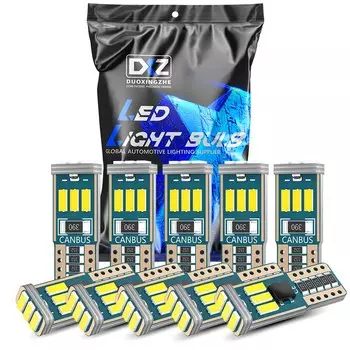 DXZ 2/10 шт. W5W T10 светодиодные лампы Canbus 9SMD 12V 194 168 салон автомобиля купол для чтения номерного знака парковочные огни автосигнальная лампа