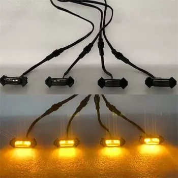 Дымчатая линза, янтарная зеркальная передняя решетка для 16-up Toyota Tacoma w/TRD Pro, гриль Jeep wrangler JL