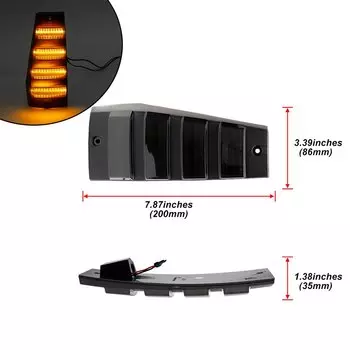 Дымчатая полоска, боковые габаритные огни для бампера, угла, крыла для Jeep Cherokee XJ 1984-1996, Wagoneer 86-92