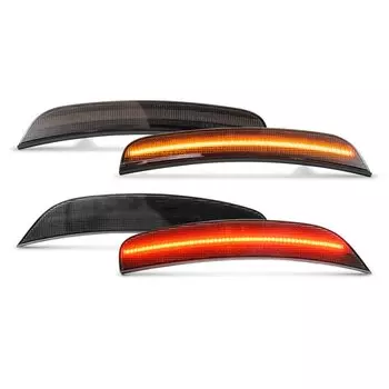 Дымчатый светодиодный бампер F&R, боковой габаритный фонарь для Fiat 500 Sport 2012-2017 500E 2013-2019, автомобильный указатель поворота, отражатель, индикаторы