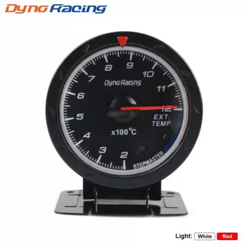 Dynoracing 60 мм выхлопных газов датчик температуры EGT/EXT датчик температуры с красными и белыми светильник автомобиль метр с датчик EGT BX101474