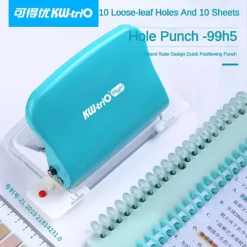KW-TRIO Ручной металлический дырокол 10 отверстий
