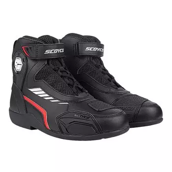 Дышащие мужские байкерские ботинки, износостойкие мотоциклетные ботинки, противоскользящая обувь для мотокросса, мотоциклетное снаряжение для защиты от падения на лето