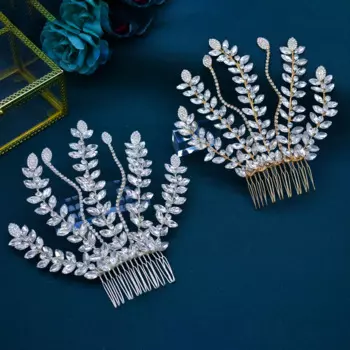 DZ016 Rhinestones Crystal Bride Comb Bridal Hair Pieces Wedding Hair Accessories for Women Hair Clips Bridal Headdress Jewelry