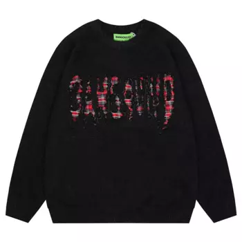 Джемпер мужской трикотажный в стиле хип-хоп, с надписью