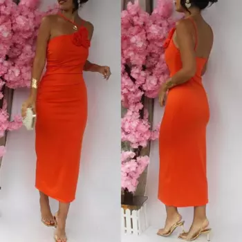 Джерси ручной работы с цветочным принтом для выпускного вечера трапециевидной формы с лямкой на бретельках на заказ платье миди платья