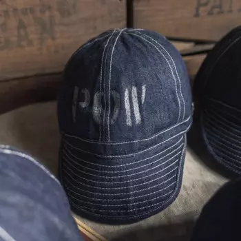 Джинсовая кепка Bronson POW Selvedge, бейсбольная кепка в стиле заключенного, PW Daisy Mae A-3