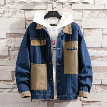 Джинсовая куртка мужская с дырками, базовое пальто для мотоциклистов в стиле ретро, уличная одежда, Бомбер в стиле хип-хоп, ковбойская джинсовая куртка