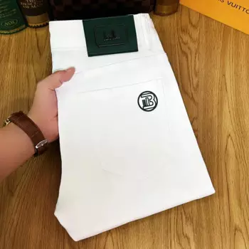 Джинсовые брюки мужские простые универсальные модные штаны с тиснением в виде букв Стрейчевые облегающие мужские брюки не быстро выцветают