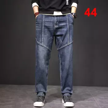 Джинсы мужские, 42, 44 дюйма, джинсы, брюки-багги, прямые джинсы, модные повседневные брюки, мужские брюки большого размера