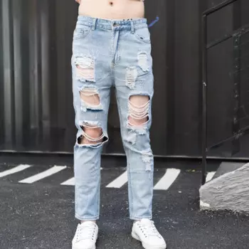 Джинсы мужские, демисезонные, свободные