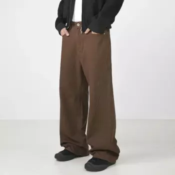 Джинсы мужские, однотонные, классические, прямые