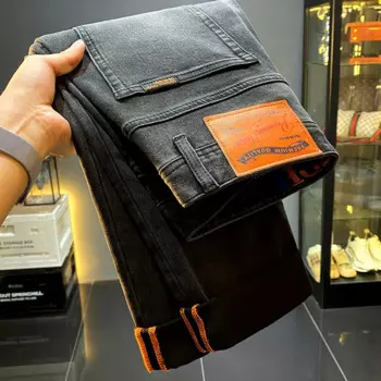 Джинсы мужские прямые эластичные, в стиле ретро