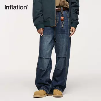 Джинсы мужские прямые Стрейчевые в стиле ретро