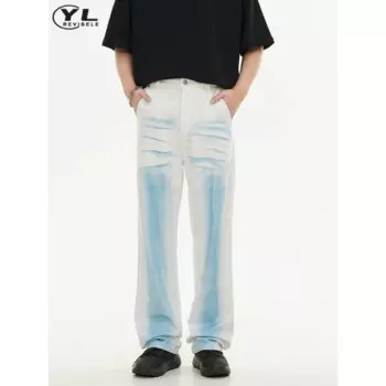 Джинсы мужские с градиентом, в стиле хип-хоп