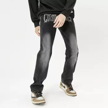 Джинсы мужские с вышивкой в стиле хип-хоп, 5052