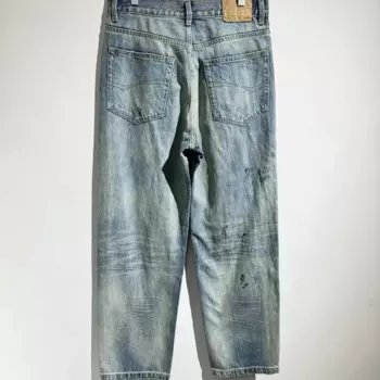 Джинсы мужские винтажные потертые с дырками, Y2k