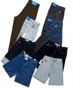 Джинсы с вышивкой в стиле хип-хоп для мальчиков