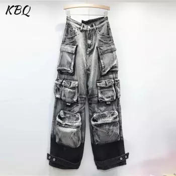 Джинсы женские с высокой талией, на пуговицах