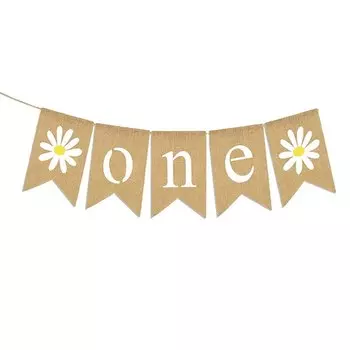 Джутовая ромашка для первого дня рождения Euniqueen