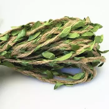 Джутовая веревка для декорирования OZXCHIXU зеленая