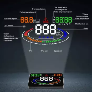 E300 OBD2 датчик вверх дисплей автомобиля Hud бортовой компьютер авто Цифровой измеритель скорости автомобиля Электроника скорость проектор аксессуары