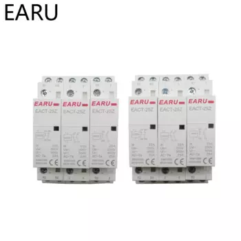 EACT-25Z DC 12V 24V 2P 16A 25A 1NO 1NC 2NO 2NC контактный Din-рейка, бытовой модульный контактор постоянного тока для умного дома, дома, отеля