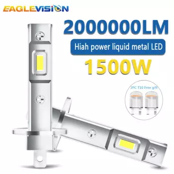 EAGLEVISION H1 Светодиодные фонари высокой мощности Передний фонарь 12 В 24 В 1: 1 Размер Супер яркая автомобильная фара Противотуманная фара Plug and Play 6500K
