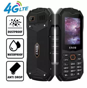EAOR 4G/2G тонкий прочный телефон IP68 реальная трехслойная функция телефон с большой батареей две SIM-карты клавиатура телефоны с бликовой планкой телефон
