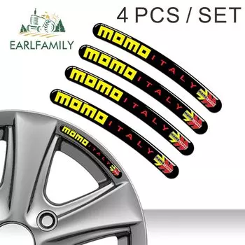 EARLFAMILY 10 см x 1 см 4x куполообразный обод колеса наклейка s полоса авто эмблема Мотоцикл Тюнинг автомобиль наклейка водонепроницаемый плоский клей стикер