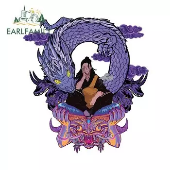 EARLFAMILY 13 см 12 см, аниме-наклейки для автомобиля Geto Suguru, персональные Стикеры с крутым рисунком, водонепроницаемые наклейки с изображением прикуса и царапин