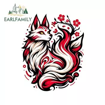 EARLFAMILY 13 см 9,2 см для японских китайских художественных автомобильных наклеек, классные Индивидуальные дизайнерские наклейки, таинственный кондиционер воздуха