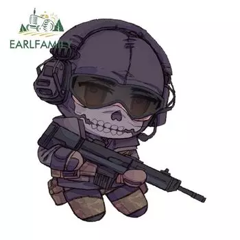 EARLFAMILY 13 см Call of Duty милые автомобильные наклейки устойчивые к царапинам забавные виниловые автомобильные пленки наклейка на бампер лобовое стекло DIY украшения
